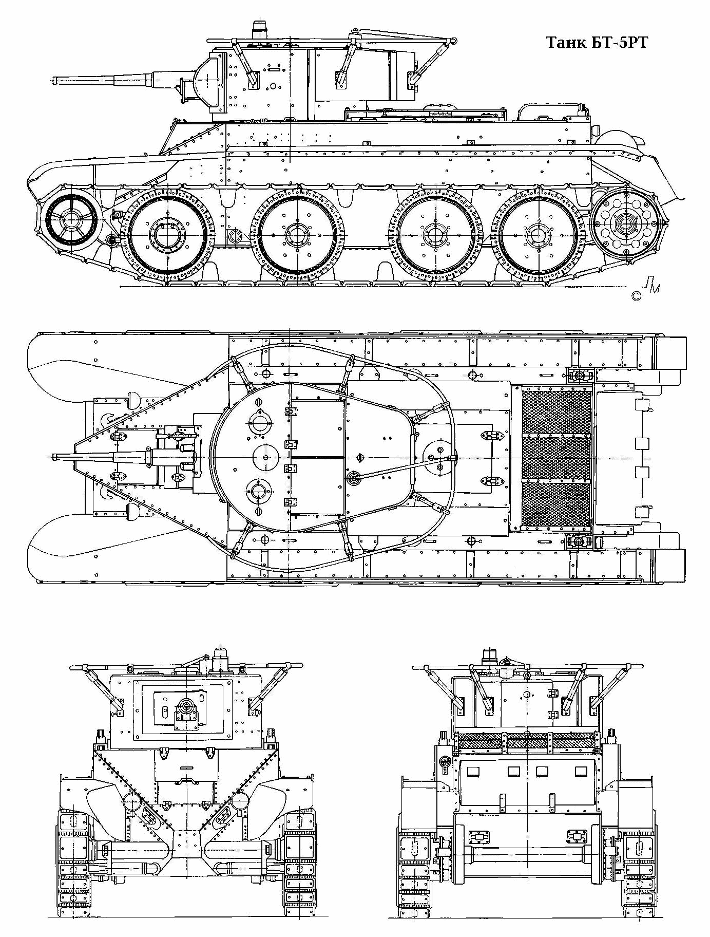 BT-5 tank blueprint