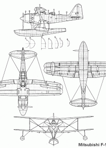 Mitsubishi F1M blueprint