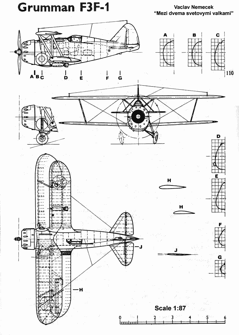 Grumman F3F blueprint