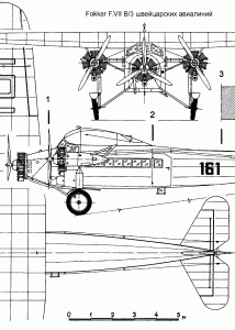 Fokker F.VII blueprint