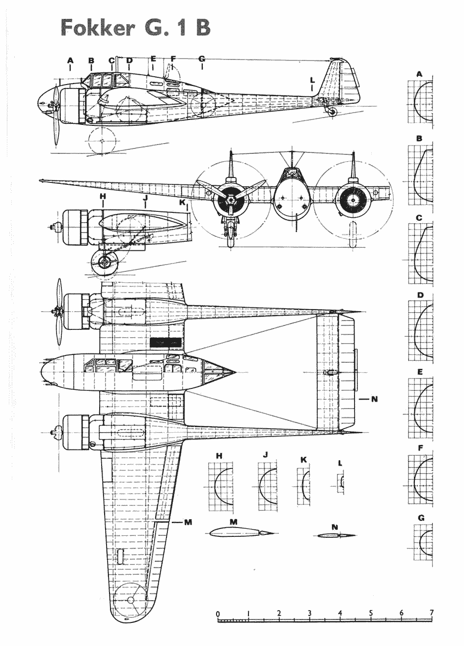 Fokker G.I blueprint