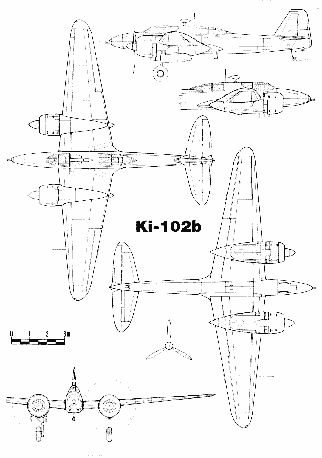 Ki-102 blueprint