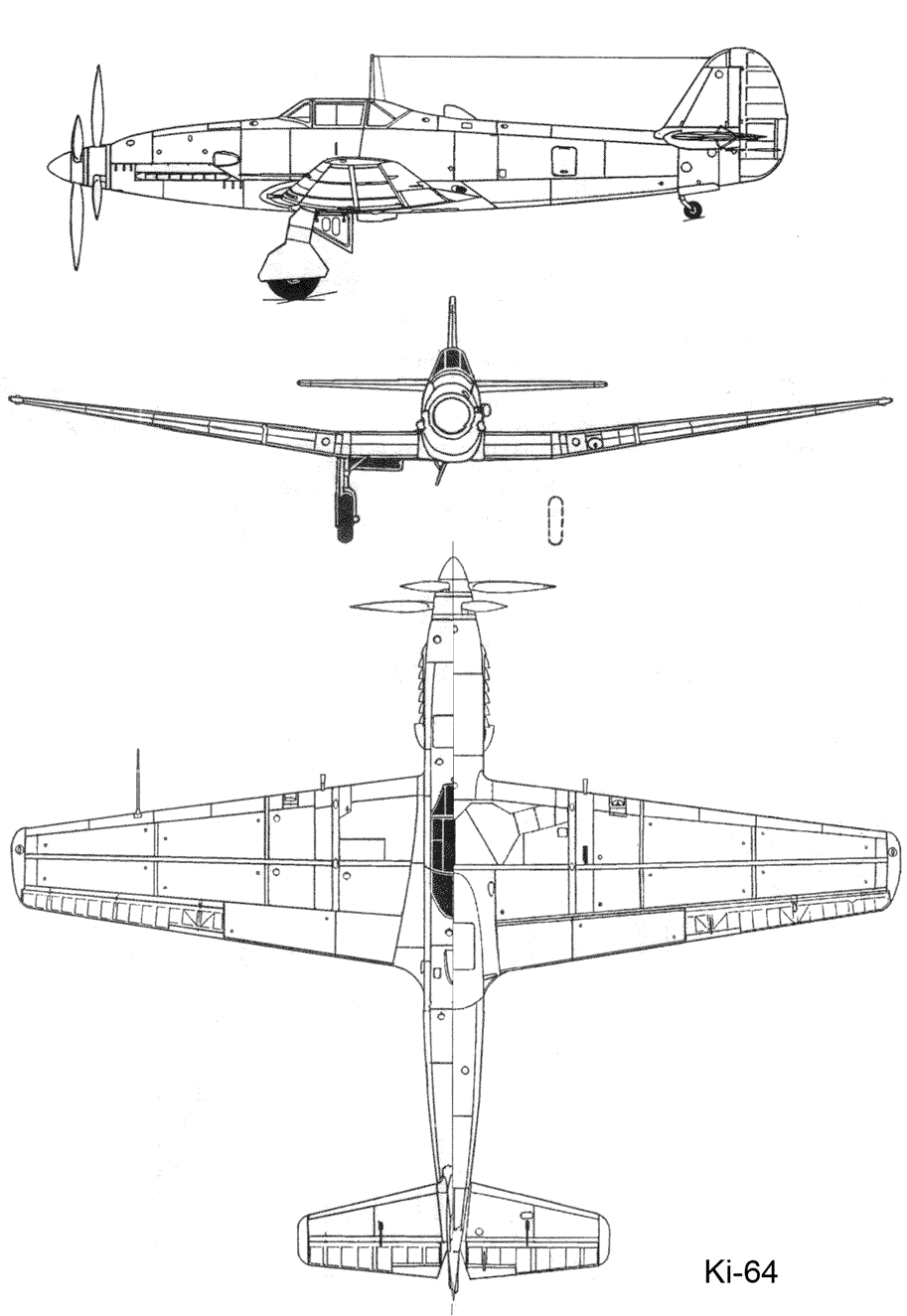 Kawasaki Ki-64 blueprint