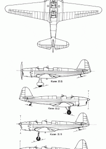 Klemm Kl 35 blueprint