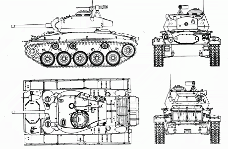 M24 Chaffee blueprint