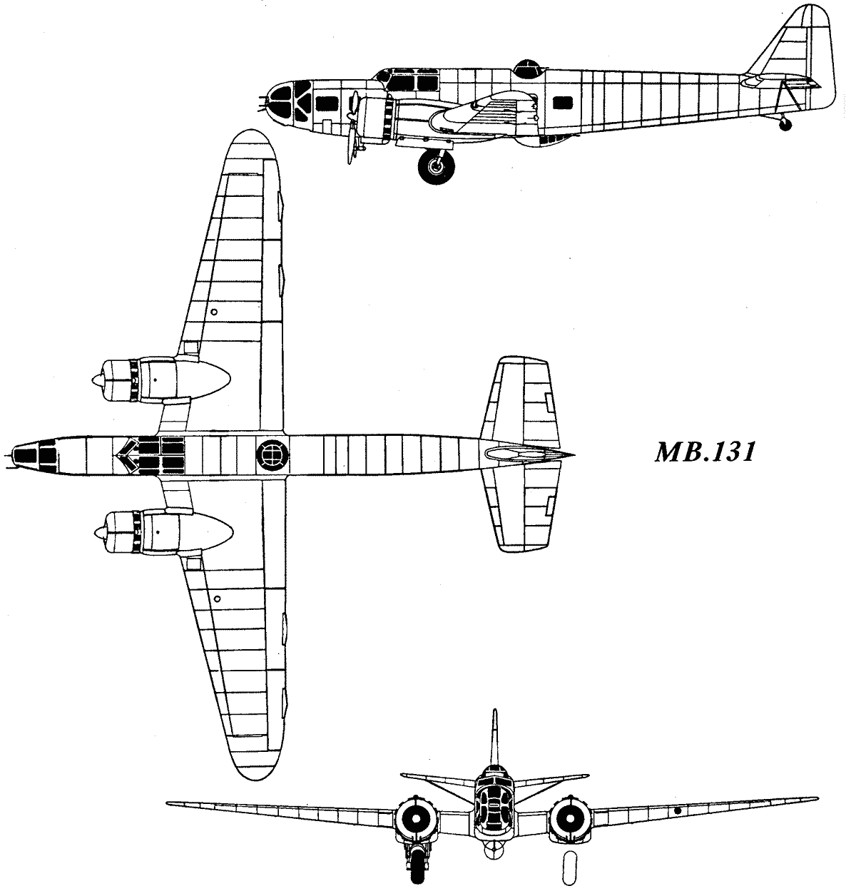 Bloch MB.131 blueprint