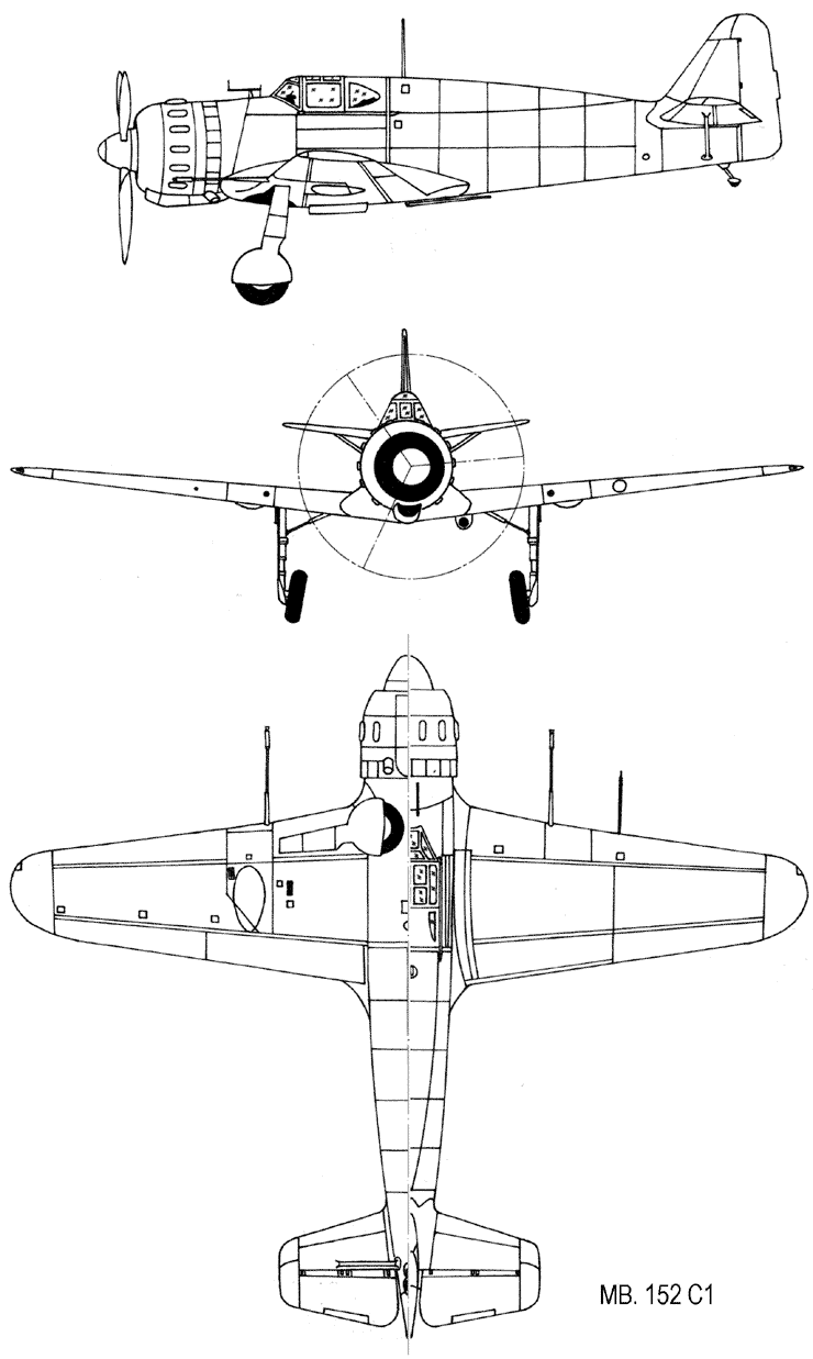 Bloch MB.152 blueprint