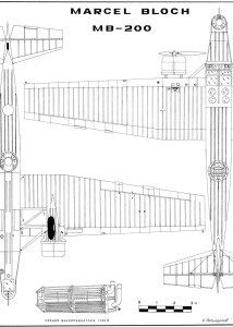 Bloch MB.200 blueprint