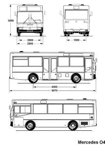 Mercedes-Benz O402 blueprint