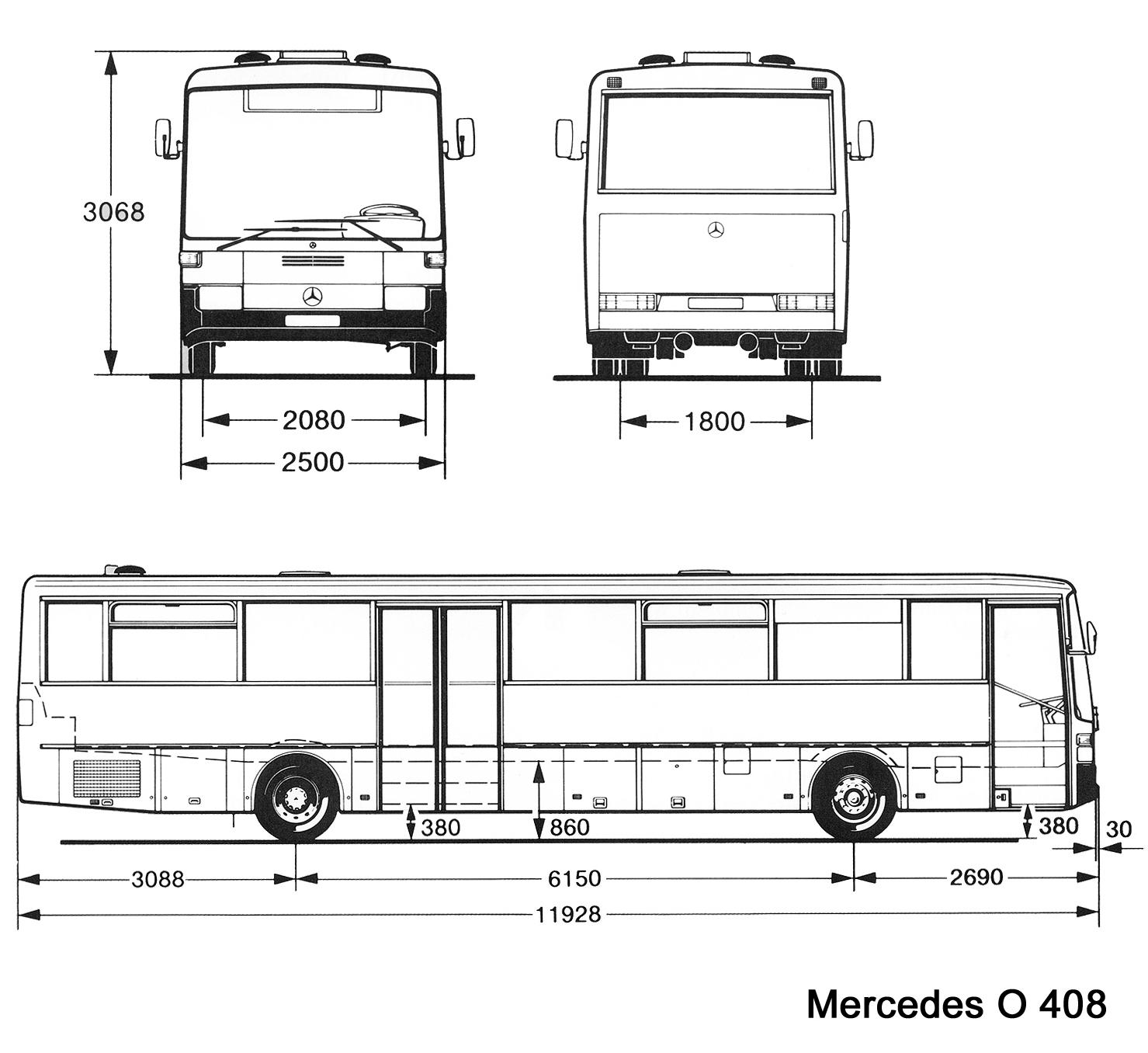 Mercedes-Benz O408 blueprint