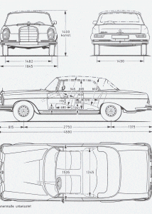 Mercedes-Benz W112 blueprint