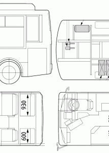 Mitsubishi Fuso Aero Midi blueprint