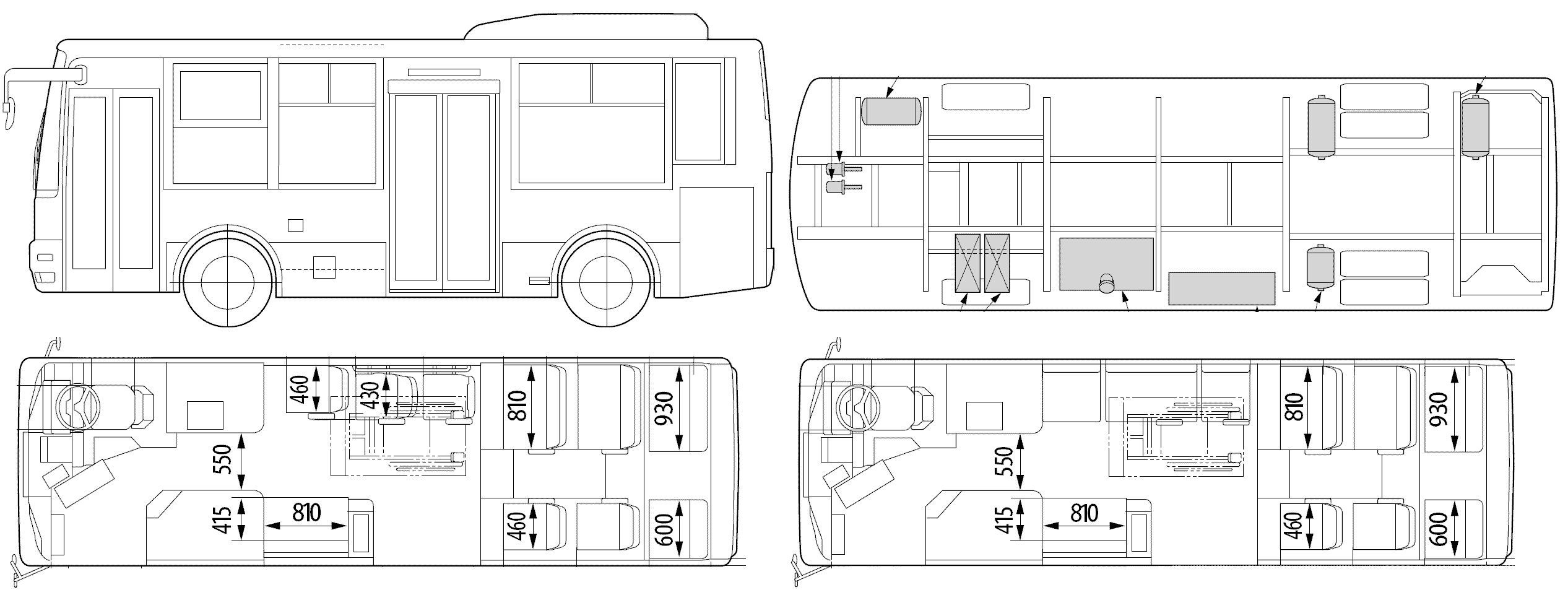 Mitsubishi Fuso Aero Midi blueprint