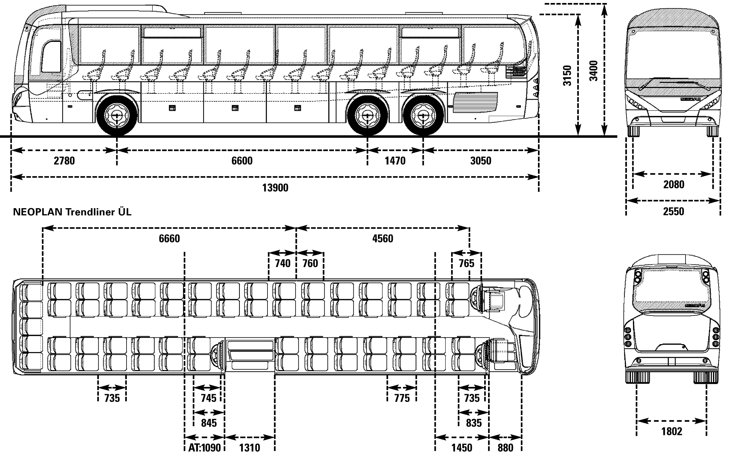 Neoplan Trendliner UL blueprint