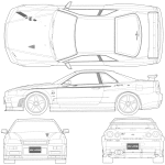 Nissan Skyline R34 GT-R blueprint