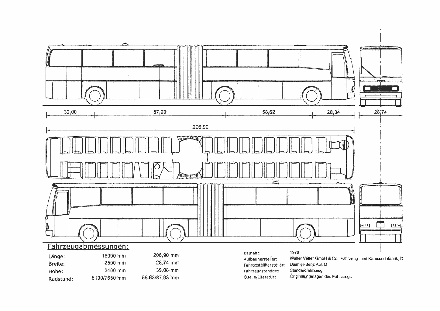 Mercedes-Benz O303 blueprint