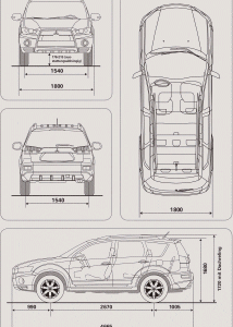 Mitsubishi Outlander blueprint