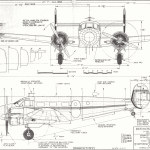 Beechcraft Model 18 blueprint