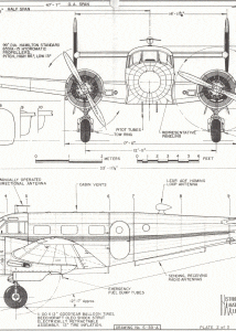 Beechcraft Model 18 blueprint