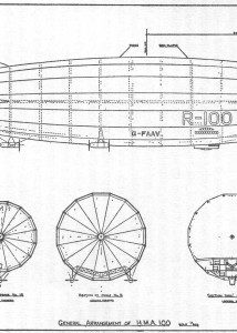 R-100 G-FAAV Zeppelin blueprint