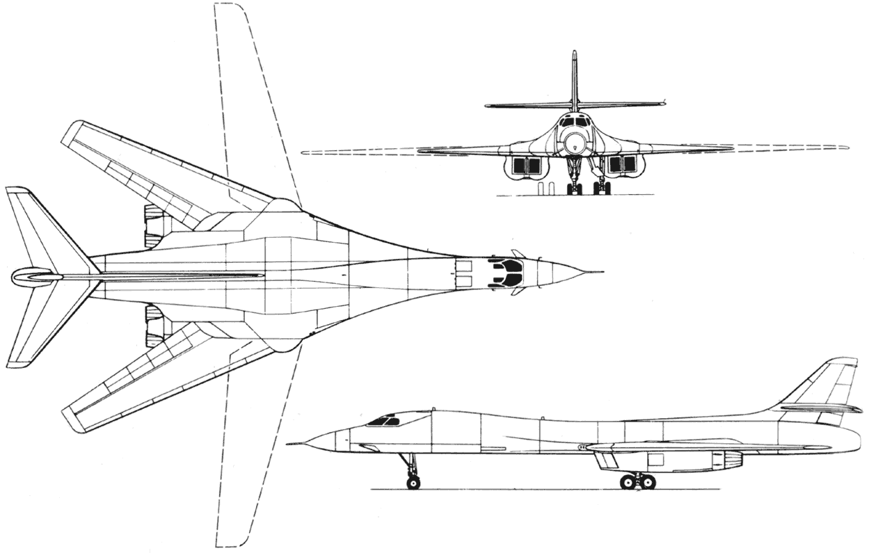 B-1 Lancer blueprint