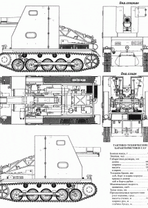 15 cm sIG 33 (Sf) auf Panzerkampfwagen I Ausf B blueprint