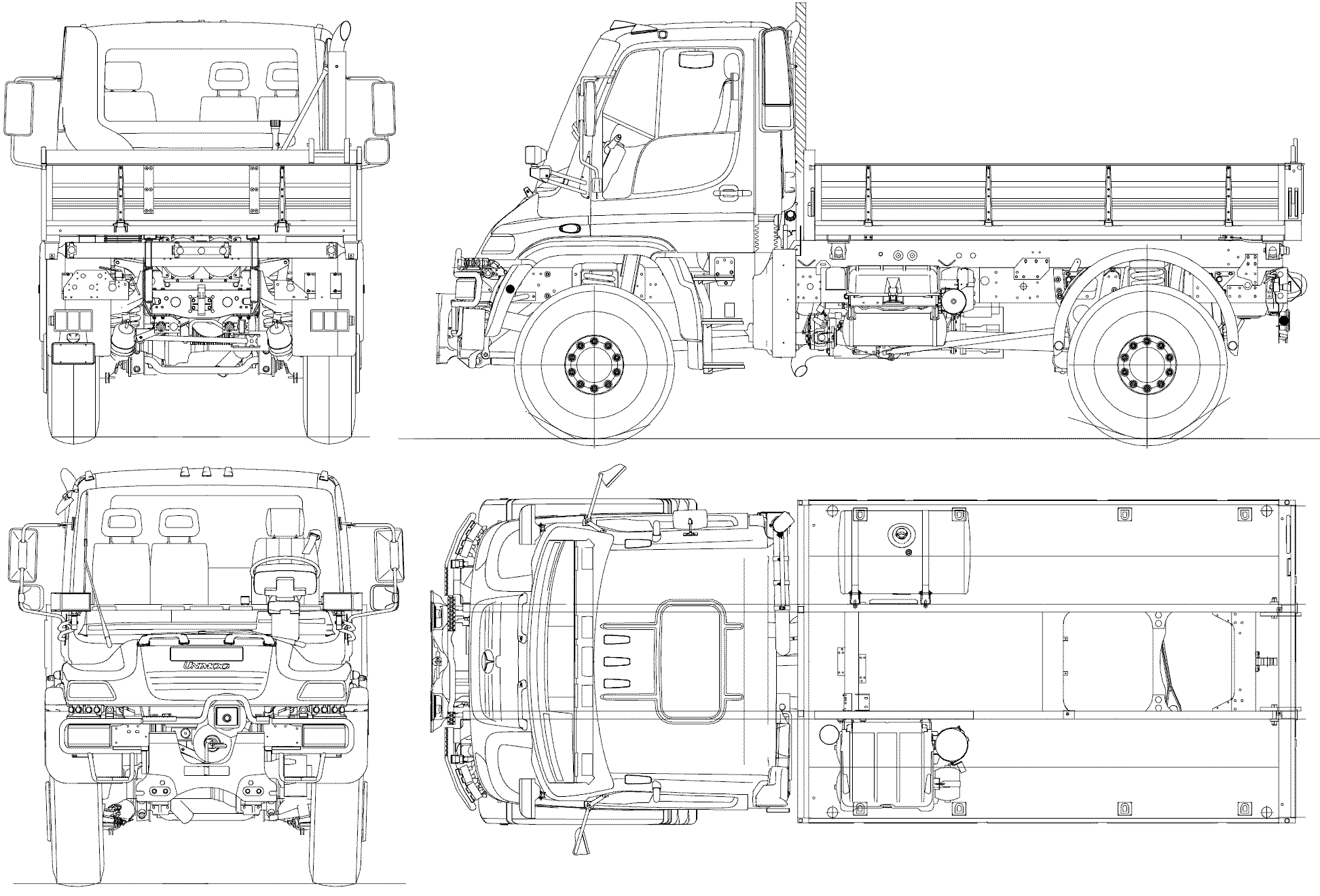 Unimog U500 blueprint