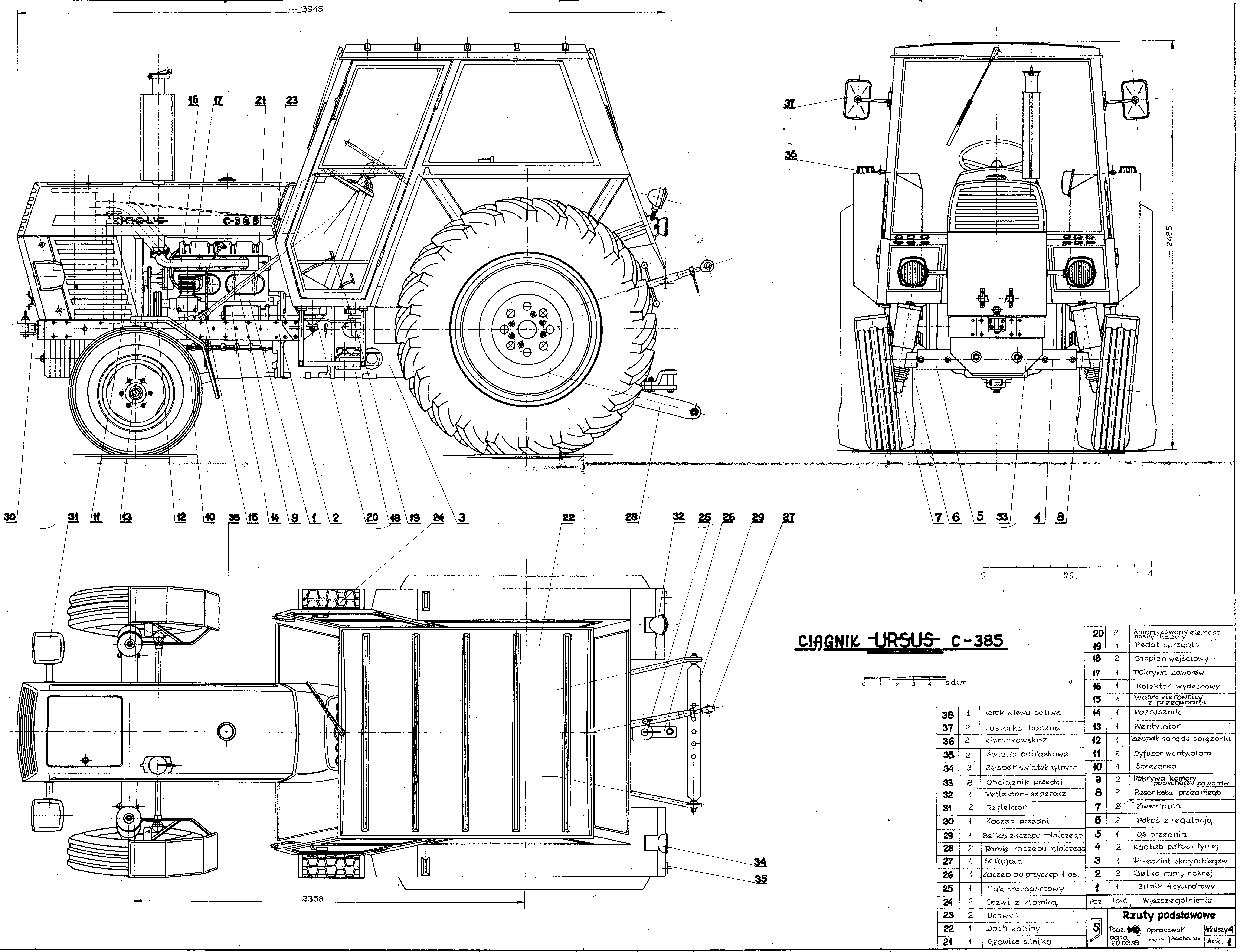 Ursus C385 blueprint
