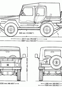 Volkswagen Iltis blueprint