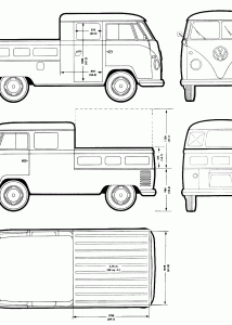 Volkswagen Transporter T2 blueprint