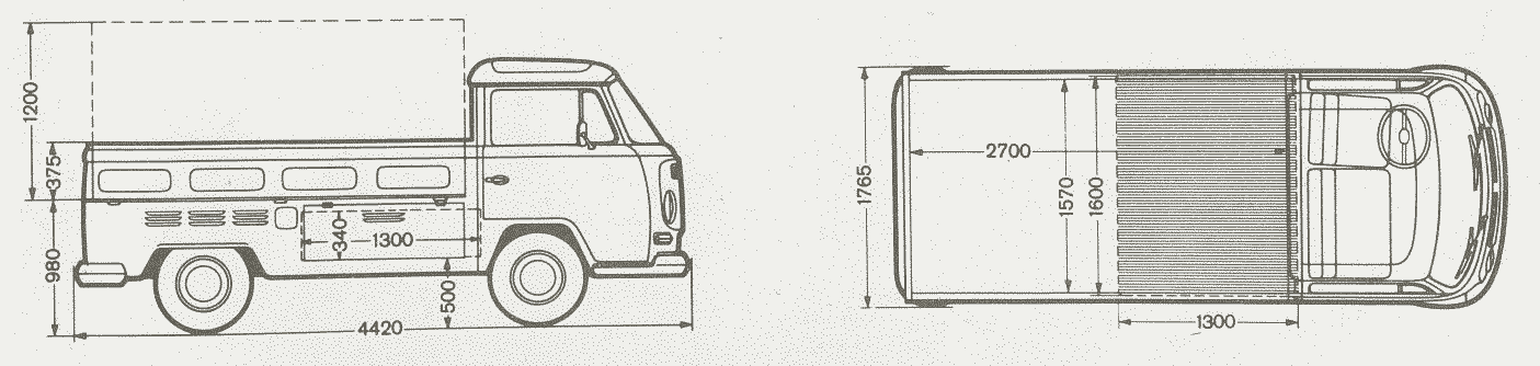 Volkswagen Transporter T2 blueprint