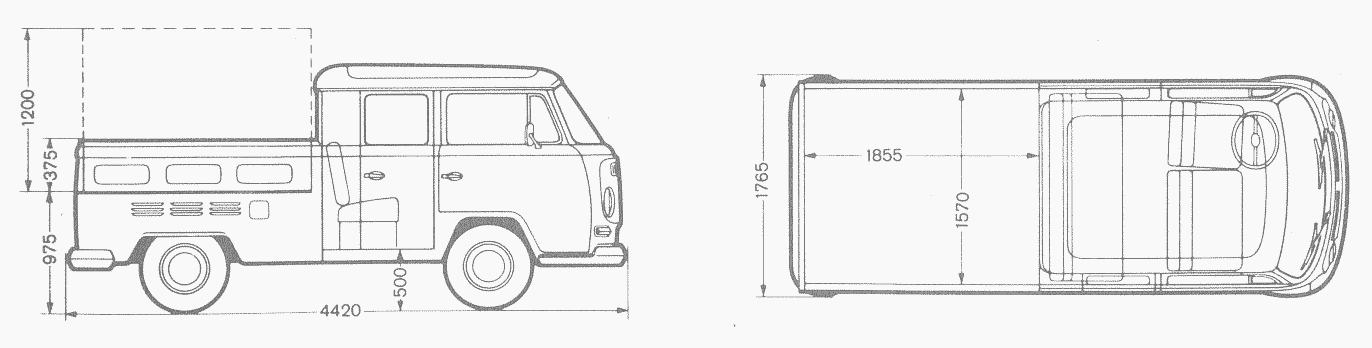Volkswagen Transporter T2 blueprint