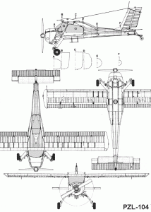 PZL-104 Wilga blueprint