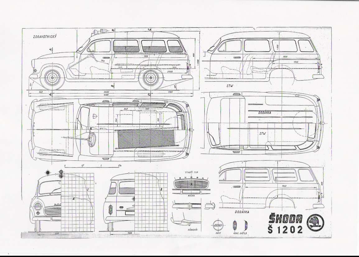 Škoda 1202 blueprint