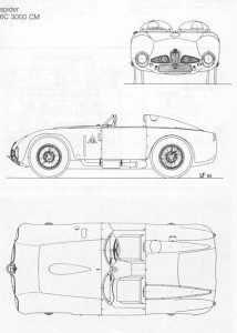 Alfa Romeo 6c 3000 CM blueprint