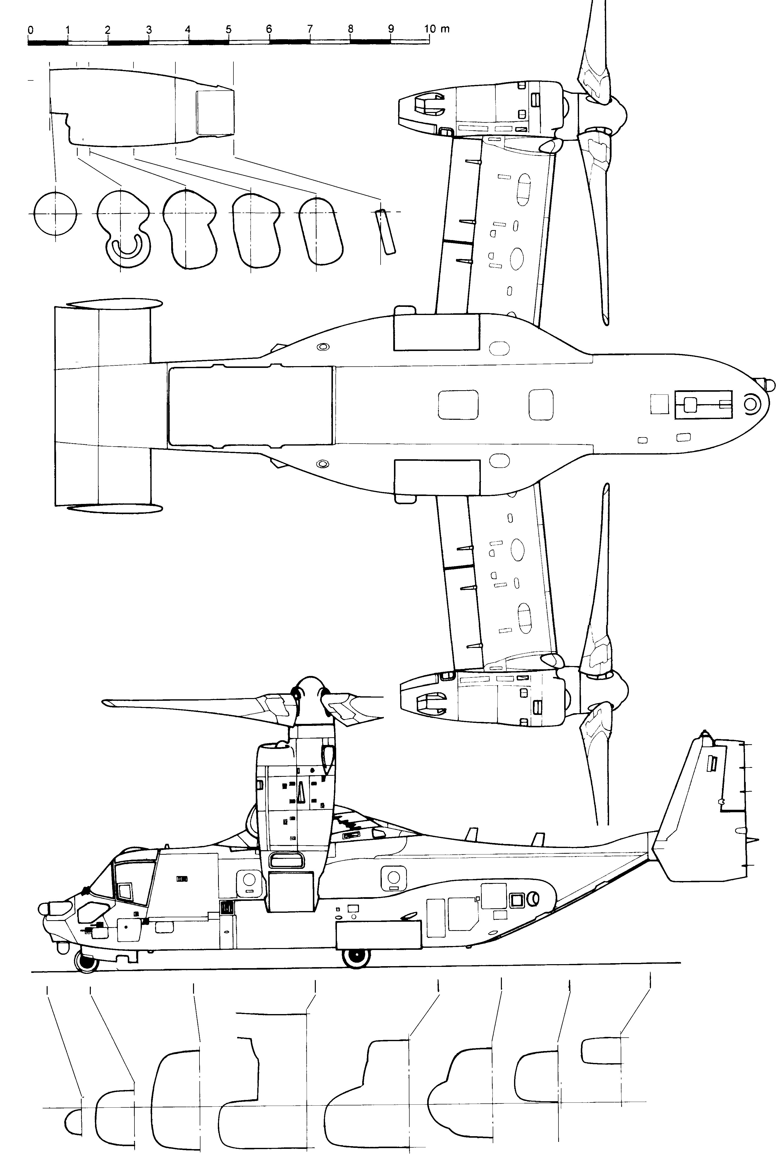 V-22 Osprey blueprint