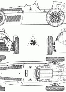 Alfa Romeo 158 blueprint