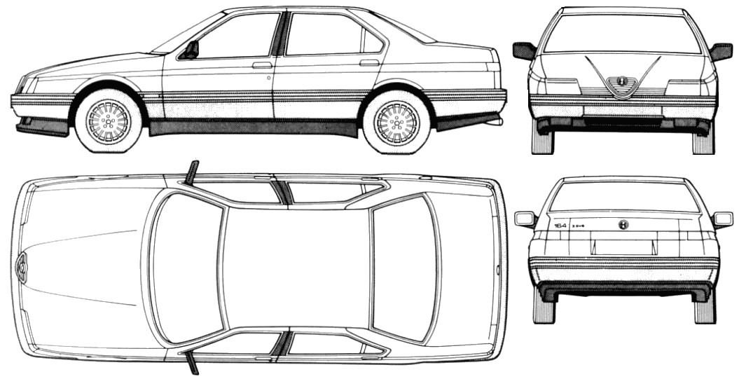 Alfa Romeo 164 blueprint