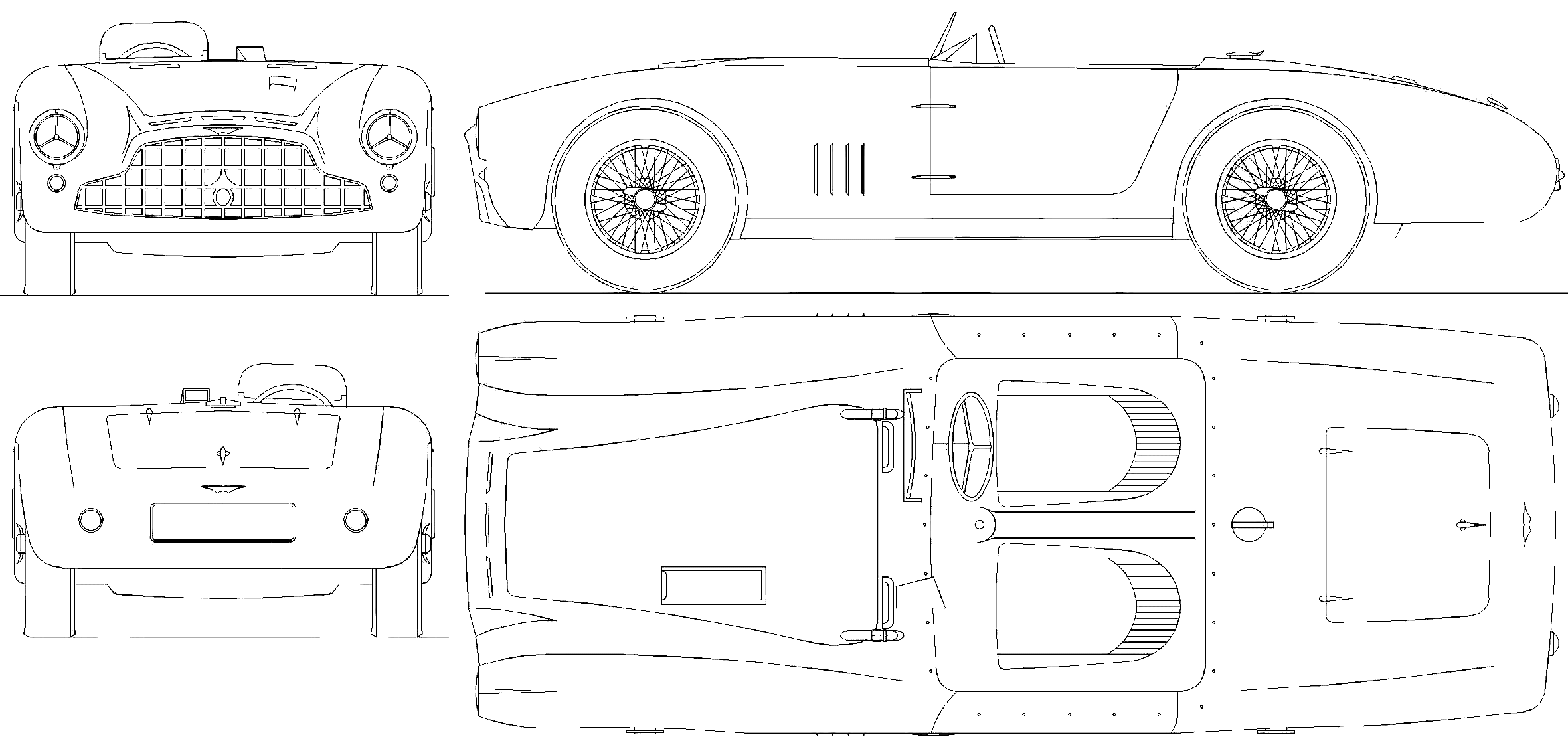 Aston Martin DB3 blueprint