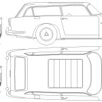 Aston Martin DB5 blueprint