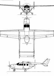 Cessna Skymaster blueprint