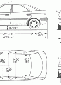 Citroën Xantia blueprint