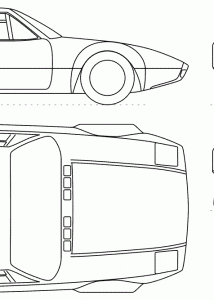 De Tomaso Pantera blueprint