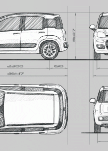 Fiat Panda blueprint