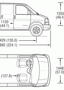 GMC Savana blueprint