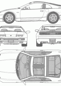 Nissan 300ZX blueprint