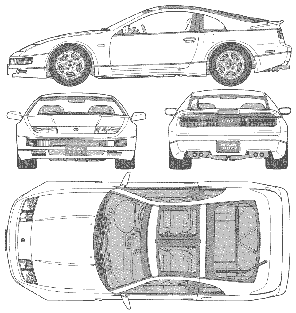Nissan 300ZX blueprint