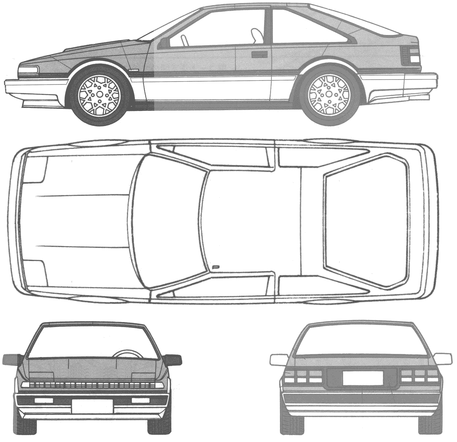 Nissan Silvia S12 blueprint