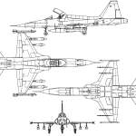 Northrop F-5A blueprint