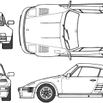 Porsche 911 Flatnose blueprint